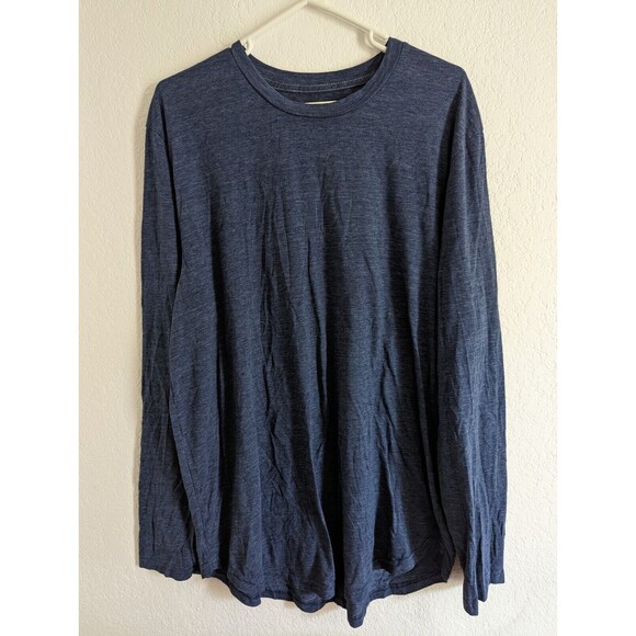 GoodLife Mens T Shirt Blue Round Neck Long Sleeve Pullover Top XXL - Picture 1 of 4